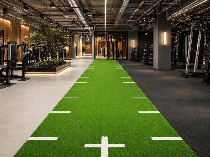 commercial gym turf installation